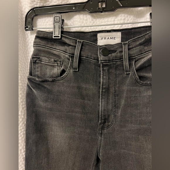 Frame Ali High-Rise Skinny Jeans in Gray - Sz. 25 - Picture 1 of 6
